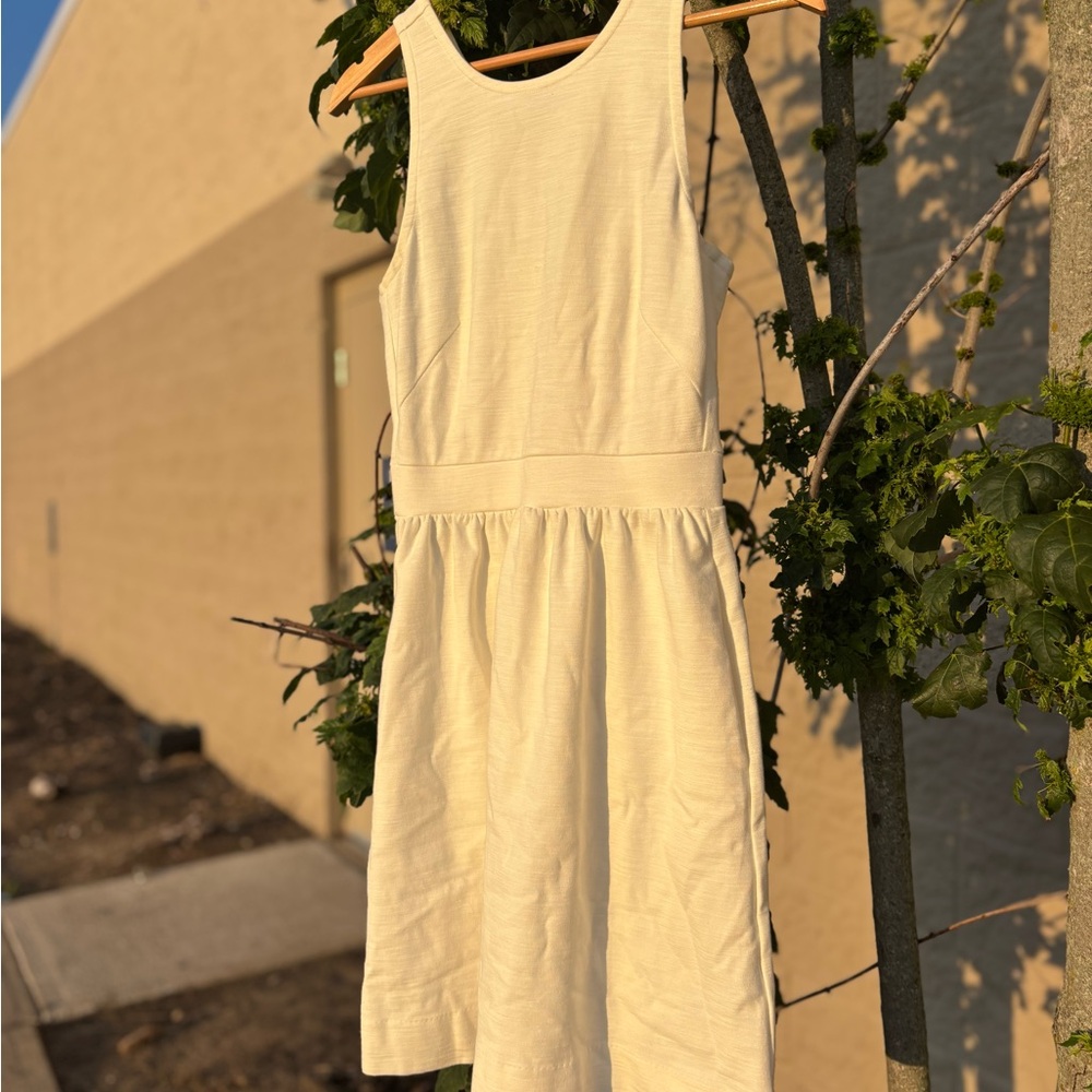 Madewell Cream Sleeveless Dress